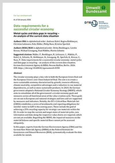 0227 UBA Publikation Daten Metallkreisläufe