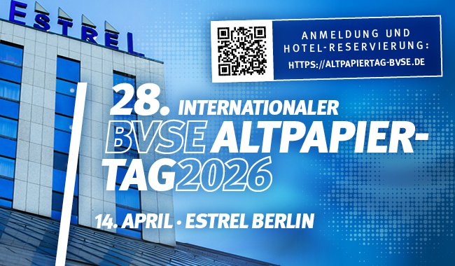 25. Internationaler Altpapiertag, veranstaltet vom bvse-Bundesverband Sekundärrohstoffe und Entsorgung e.V. am 23. März 2023 in Stuttgart.